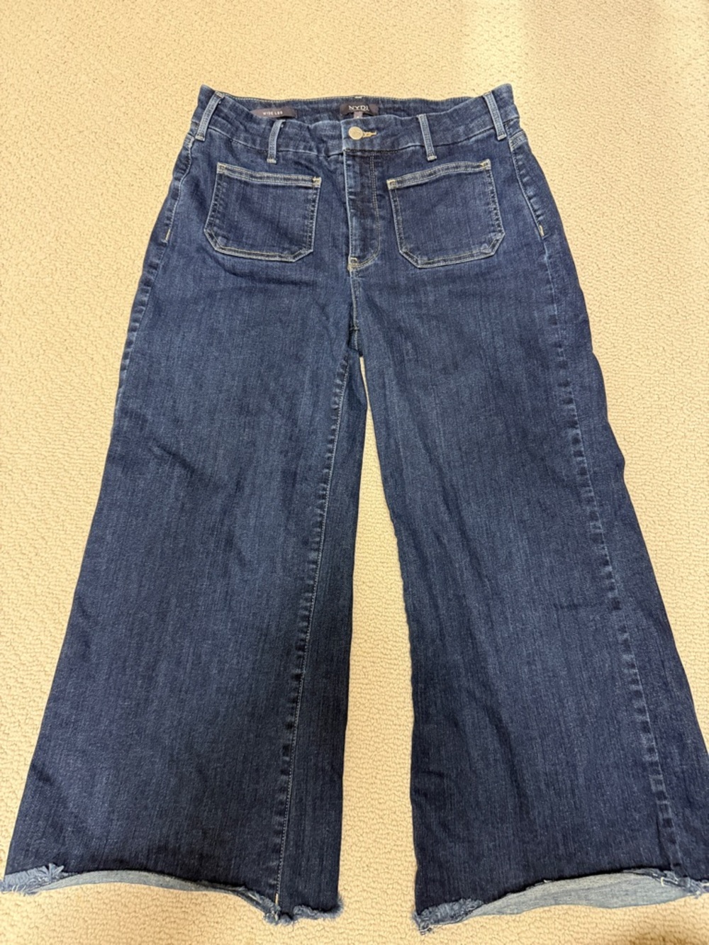 NYDJ Wide Leg Jeans in Deep Indigo Blue